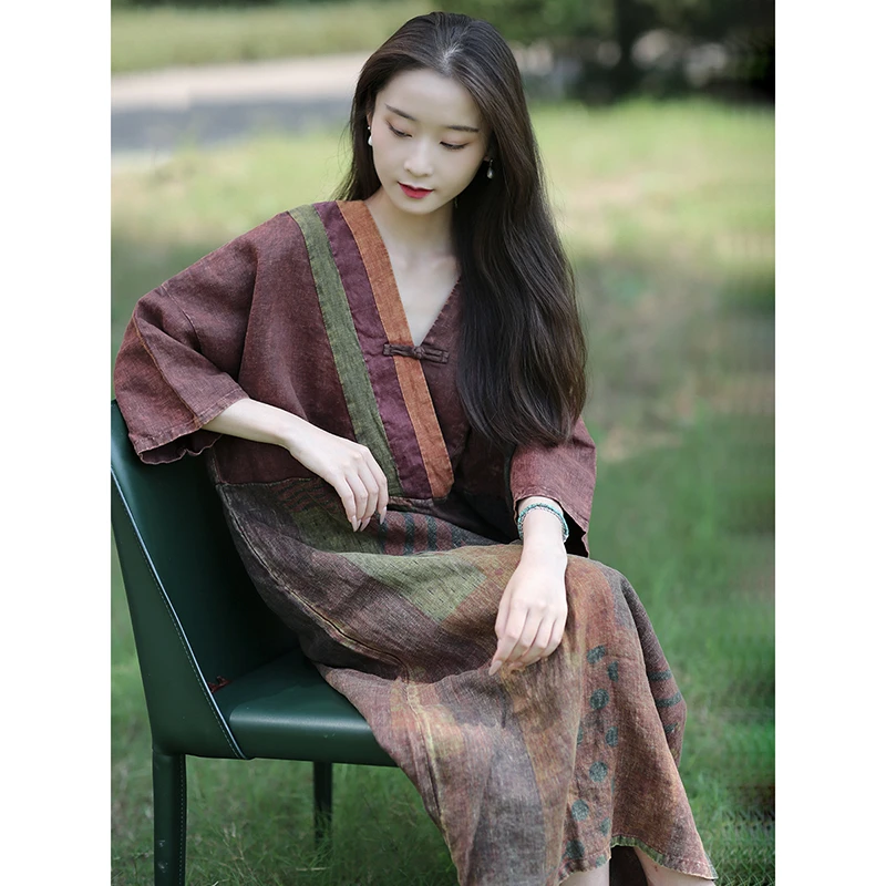 25 New Arrival Summer Arts Style Women Loose Fit Casual A-line Vintage Dress Patchwork Three Quarter Sleeve Mid-calf Dresses T02
25 New Arrival Summer Arts Style Women Loose Fit Casual A-line Vintage Dress Patchwork Three Quarter Sleeve Mid-calf Dresses T02