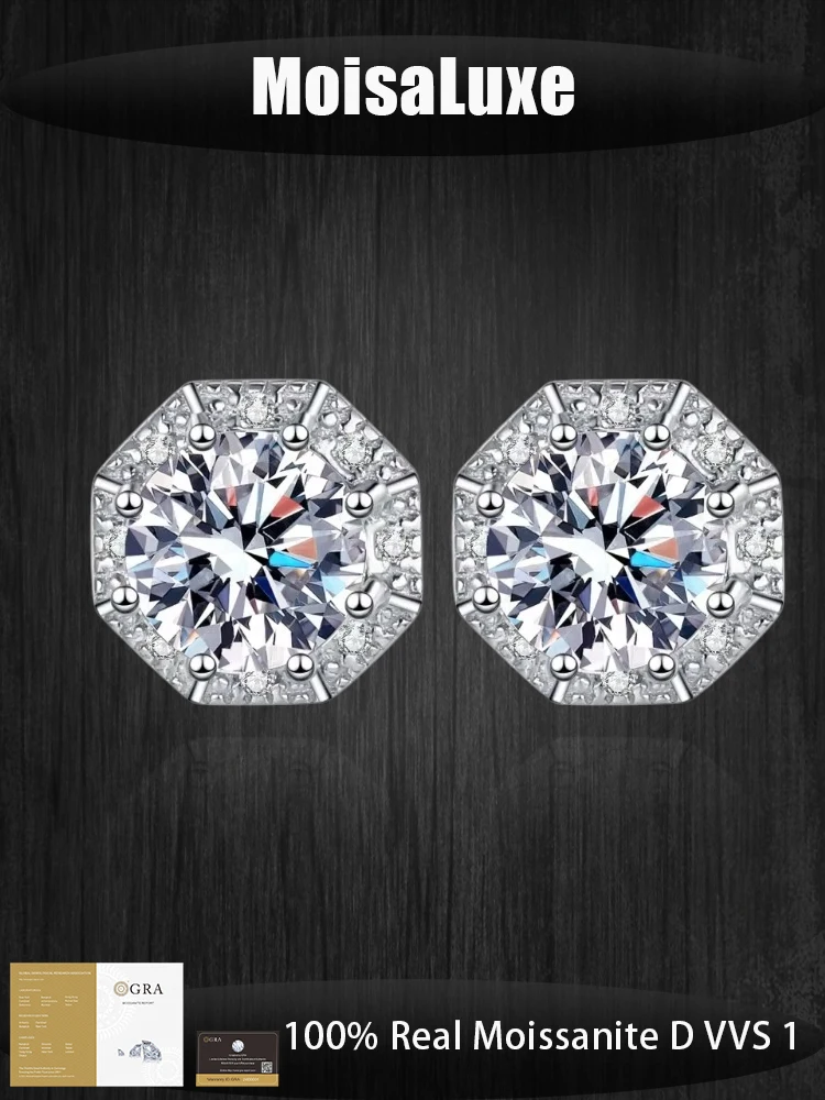 MoisaLuxe Official Store GRA Moissanite 925 sterling silver Geometric Earrings for Women Hoops Piercing Light luxury Jewelry
MoisaLuxe Official Store GRA Moissanite 925 sterling silver Geometric Earrings for Women Hoops Piercing Light luxury Jewelry
