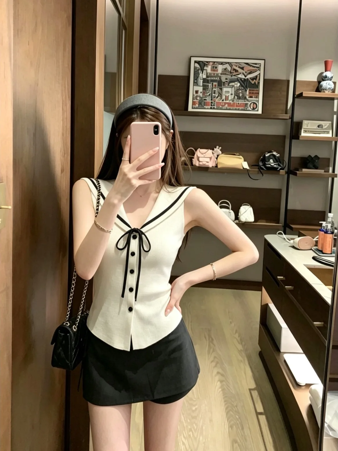 Korean Style Naval Wind Sleeveless Knitted Top Women's Summer Fashion Design Color Block Vest Commute Wind Regular Fit Short ...
Korean Style Naval Wind Sleeveless Knitted Top Women's Summer Fashion Design Color Block Vest Commute Wind Regular Fit Short ...