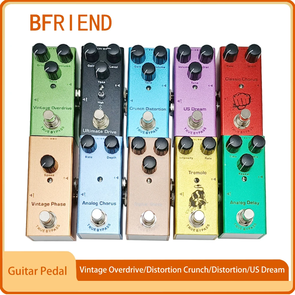Electric Guitar Pedal Vintage overdrive/US Dream/Classic Chorus/Vintage Phase/Tremolo/Analog delay/Digital Delay/Ultimate Drive
Electric Guitar Pedal Vintage overdrive/US Dream/Classic Chorus/Vintage Phase/Tremolo/Analog delay/Digital Delay/Ultimate Drive