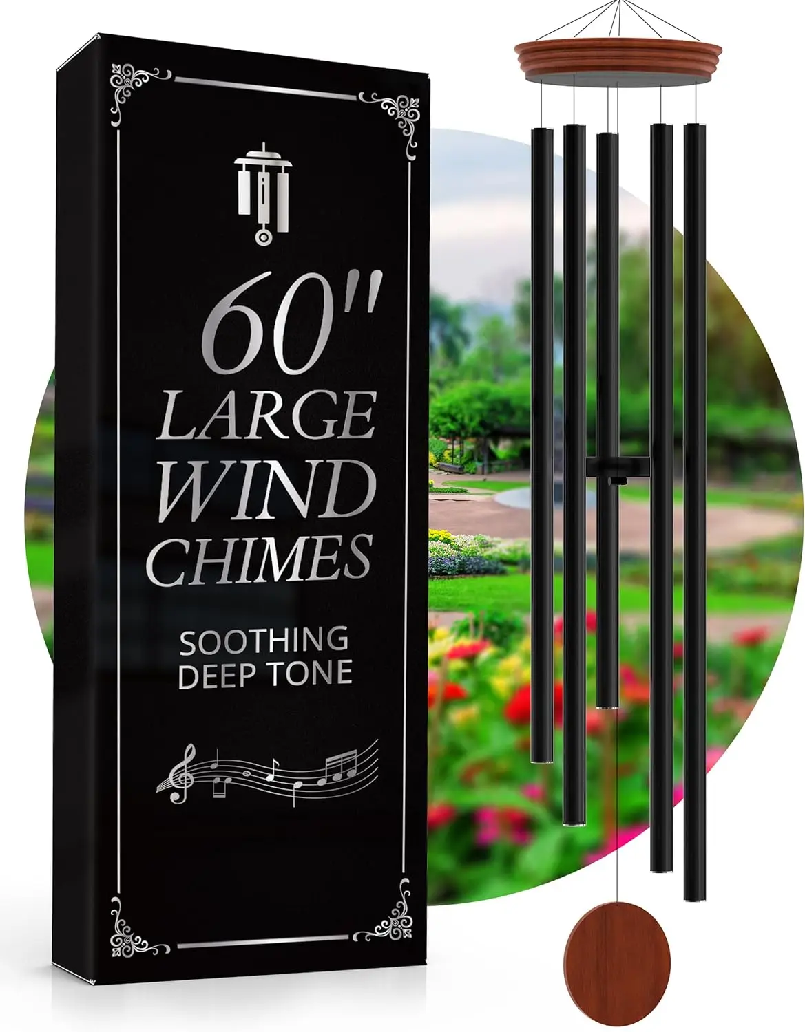 60 Inch Large Wind Chimes for Outdoor Spaces with Deep Soothing Tones, Perfect Garden or Patio Decor
60 Inch Large Wind Chimes for Outdoor Spaces with Deep Soothing Tones, Perfect Garden or Patio Decor