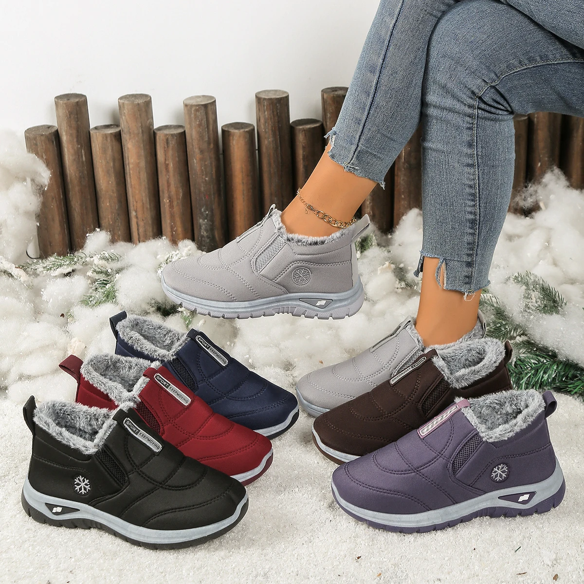 Women's Winter Snow Boots Warm Fuzzy Lined Waterproof Slip On Outdoor Ankle Boots for Cold Weather
Women's Winter Snow Boots Warm Fuzzy Lined Waterproof Slip On Outdoor Ankle Boots for Cold Weather