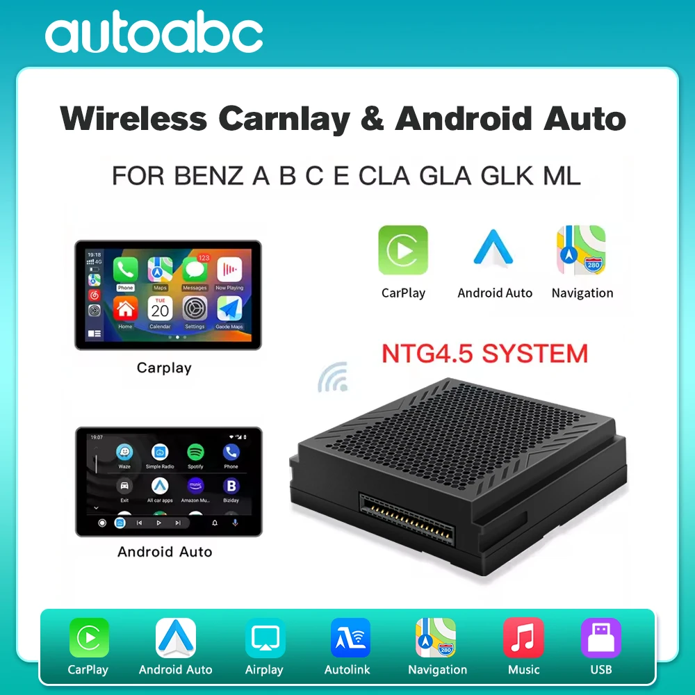 Модуль Becker NTG4.5 для Mercedes Benz A, B, C, E, CLA, GLA, GLK, ML, Sprinter с беспроводным CarPlay и поддержкой Android Auto для навигации.
Модуль Becker NTG4.5 для Mercedes Benz A, B, C, E, CLA, GLA, GLK, ML, Sprinter с беспроводным CarPlay и поддержкой Android Auto для навигации.