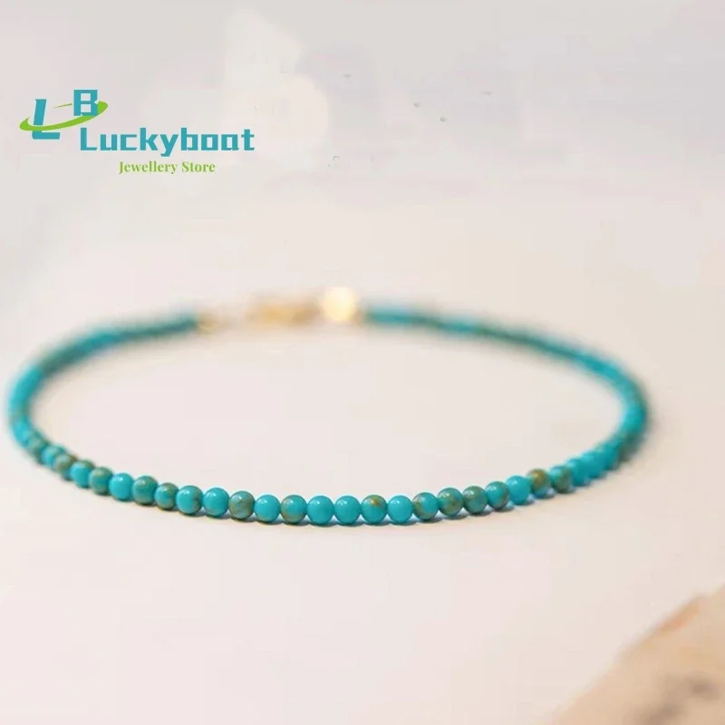 Новинка 2023 года, 3 мм, бирюзовый браслет, 14-каратное золото, цепочки с натуральными камнями, Pulsera Mujer, уникальный женский богемный браслет
Новинка 2023 года, 3 мм, бирюзовый браслет, 14-каратное золото, цепочки с натуральными камнями, Pulsera Mujer, уникальный женский богемный браслет