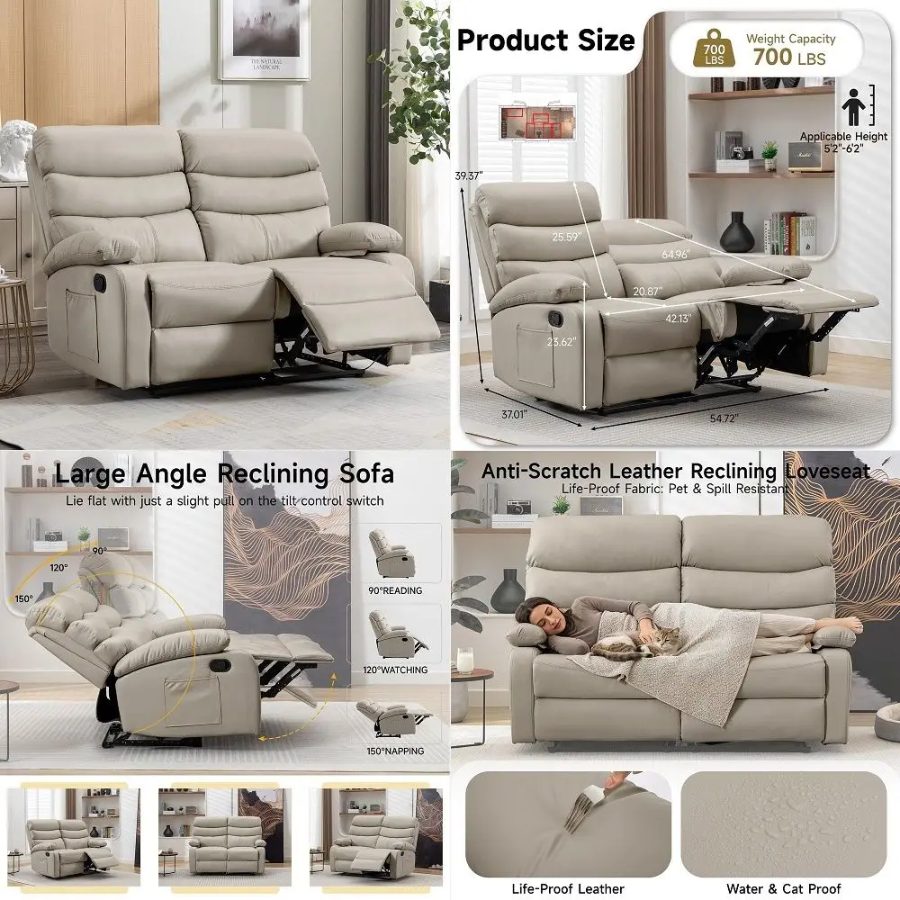 Manual Recliner Sofa Set, 3 Seat Recliner with Side Pockets and Cup Holders, Sofa Couch with Adjustable Footrest for Living Roo
Manual Recliner Sofa Set, 3 Seat Recliner with Side Pockets and Cup Holders, Sofa Couch with Adjustable Footrest for Living Roo