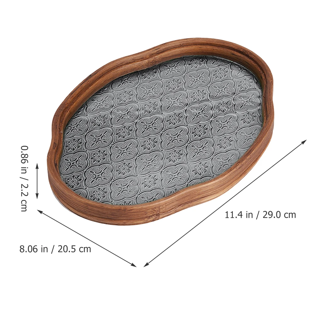 Glass Flower Pattern Bamboo Vintage Style Large Capacity Fruits Snacks Serving Decorative Tray For Home Coffee Table Hotel
Glass Flower Pattern Bamboo Vintage Style Large Capacity Fruits Snacks Serving Decorative Tray For Home Coffee Table Hotel