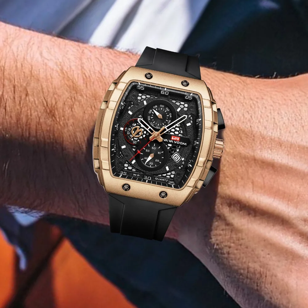 VA VA VOOM 2841 Fashion Men's Watch Multi Functional Luminous Waterproof Chronograph Sports Watches for Men Relogios Masculino
VA VA VOOM 2841 Fashion Men's Watch Multi Functional Luminous Waterproof Chronograph Sports Watches for Men Relogios Masculino
