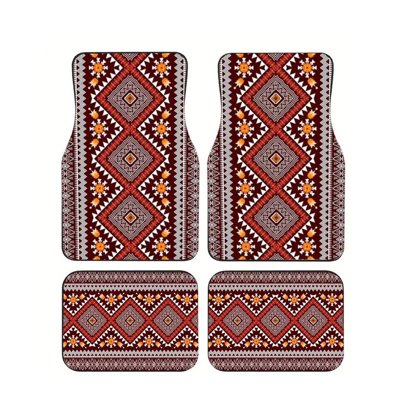Tribal Aztec Geometric Print Car Floor Mats 4pcs Non-slip Foot Pads for Ethnic Style Auto Decor
Tribal Aztec Geometric Print Car Floor Mats 4pcs Non-slip Foot Pads for Ethnic Style Auto Decor