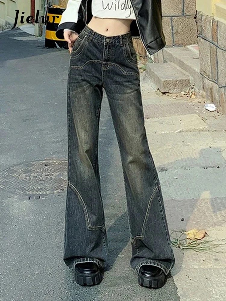 Jielur High Waist Full Length Casual Women Jeans Solid Color American Style Vintage Loose Chic Female Wide Leg Pants Streetwear
Jielur High Waist Full Length Casual Women Jeans Solid Color American Style Vintage Loose Chic Female Wide Leg Pants Streetwear