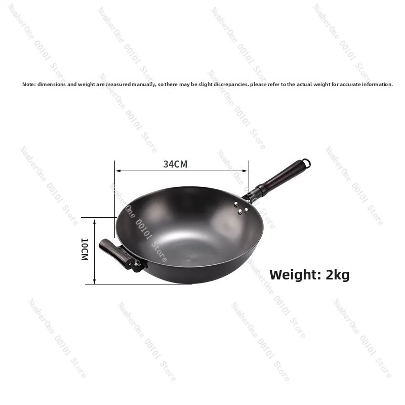 Cast iron wok Old-fashioned uncoated household flat bottom thickened wok Raw iron pan Gas induction cooker Universal
Cast iron wok Old-fashioned uncoated household flat bottom thickened wok Raw iron pan Gas induction cooker Universal
