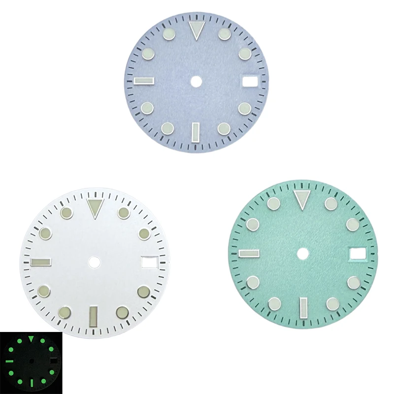 NOOKIDA 28.5mm Frosted Green Luminous Dial Modified Watch Accessories Men's Watch Faces for Japanese NH35/NH36/4R/7S Movement
NOOKIDA 28.5mm Frosted Green Luminous Dial Modified Watch Accessories Men's Watch Faces for Japanese NH35/NH36/4R/7S Movement