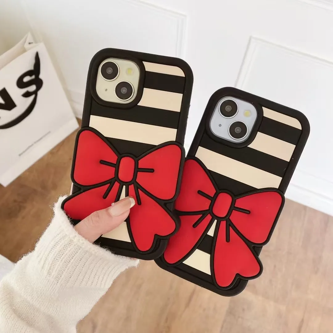 3D Cute Cartoon Stripe Bow Soft Silicone Phone Case For Apple iPhone 11 12 13 14 15 Plus 16 pro Max Shockproof Back Cover Shell
3D Cute Cartoon Stripe Bow Soft Silicone Phone Case For Apple iPhone 11 12 13 14 15 Plus 16 pro Max Shockproof Back Cover Shell