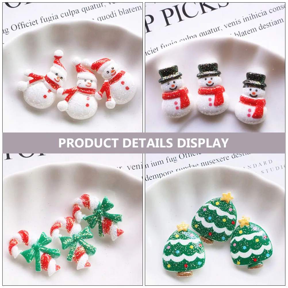 60 Pcs Resin Accessories Christmas Theme DIY Materials Smooth Surface Lightweight Various Styles Random Shipment Jewelry Making
60 Pcs Resin Accessories Christmas Theme DIY Materials Smooth Surface Lightweight Various Styles Random Shipment Jewelry Making