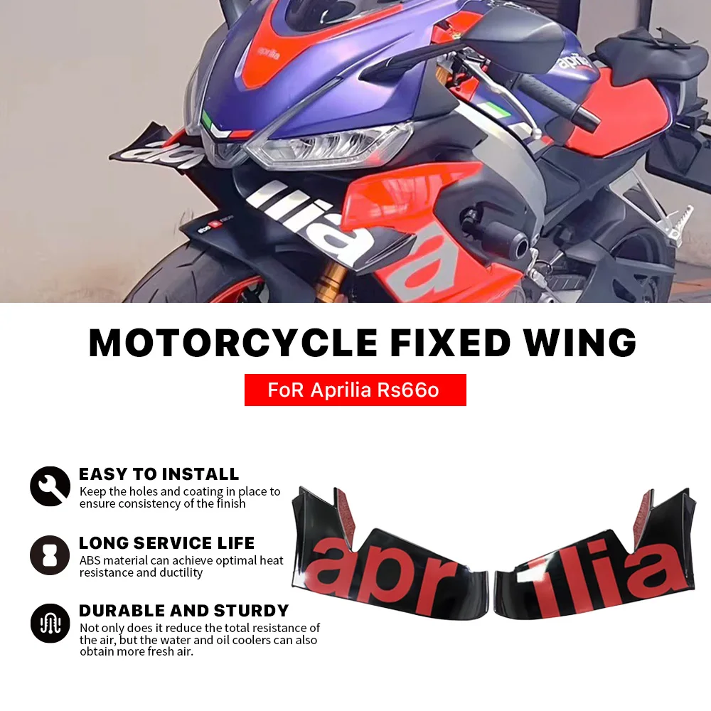Suitable for Aprilia RS660 Tuono 660 GP RSV4 motorcycle side wings, high-quality ailerons, aerodynamic fixed wings
Suitable for Aprilia RS660 Tuono 660 GP RSV4 motorcycle side wings, high-quality ailerons, aerodynamic fixed wings