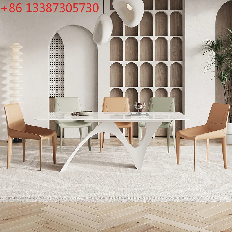 Italian minimalist rock slab dining table special-shaped creative cream style rectangular dining table
Italian minimalist rock slab dining table special-shaped creative cream style rectangular dining table