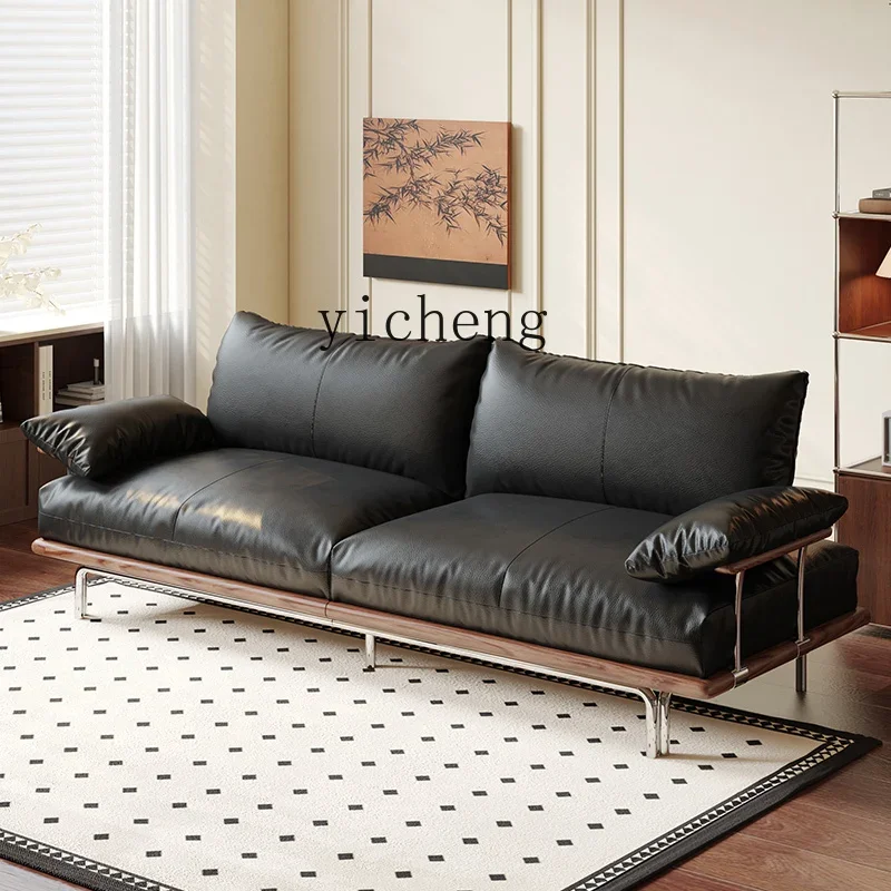 X5-26 furniture black leather sofa straight row three living room solid wood sofa retro
X5-26 furniture black leather sofa straight row three living room solid wood sofa retro