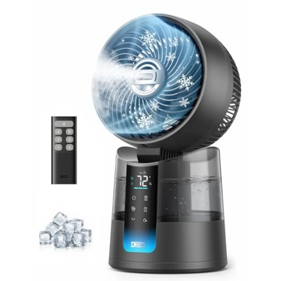 TurboCool Misting Fan 516, 5℉ Drop Cooling Fans that Blow Cold Air, 150°+30° Omni-directional Oscillating, Evaporative air cool
TurboCool Misting Fan 516, 5℉ Drop Cooling Fans that Blow Cold Air, 150°+30° Omni-directional Oscillating, Evaporative air cool