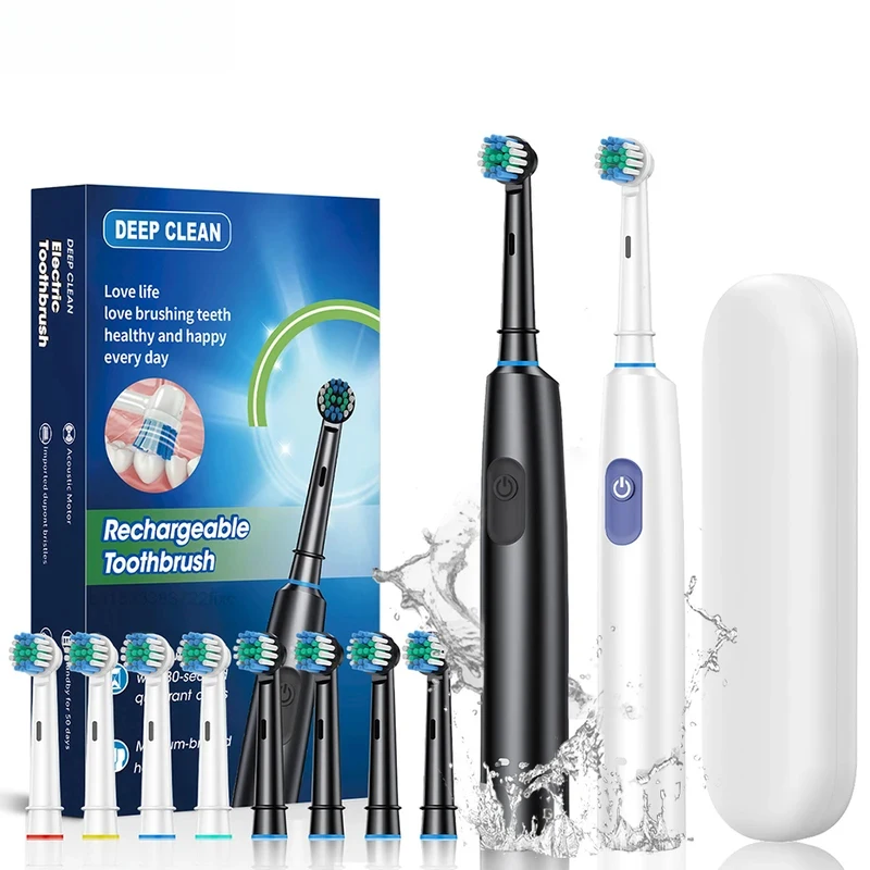 New Cross-border Mechanical Rotary Electric Toothbrush Round Brush Head Automatic Rotation Deep Plaque Removal Household Daily
New Cross-border Mechanical Rotary Electric Toothbrush Round Brush Head Automatic Rotation Deep Plaque Removal Household Daily