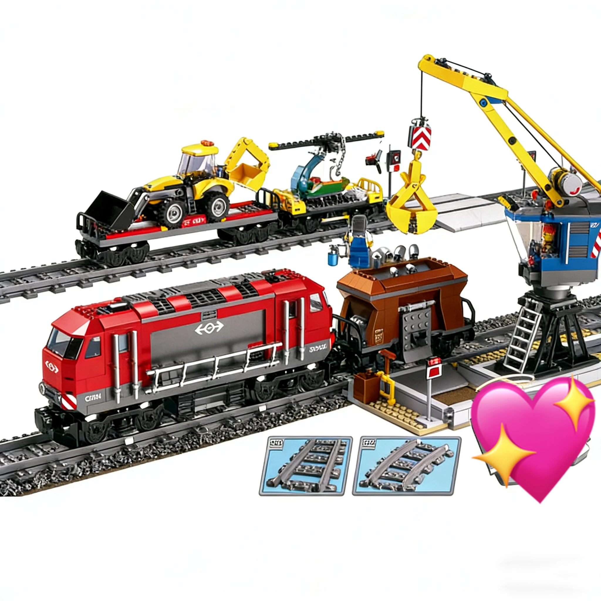 New/6104 urban train high-speed railway freight locomotive and track series toys children adult birthday Christmas gifts
New/6104 urban train high-speed railway freight locomotive and track series toys children adult birthday Christmas gifts