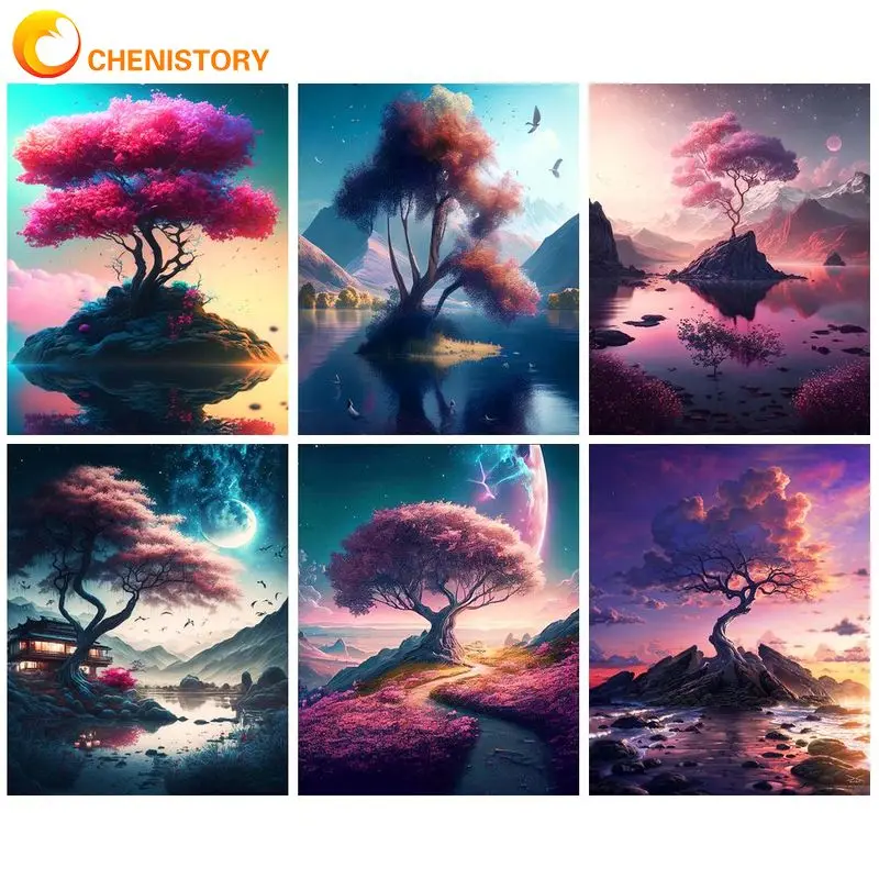 CHENISTORY 40x50cm Painting By Numbers For Adults Fantastic Trees Handpainted Picture Coloring Drawing On Numbers Wall Art Gift
CHENISTORY 40x50cm Painting By Numbers For Adults Fantastic Trees Handpainted Picture Coloring Drawing On Numbers Wall Art Gift