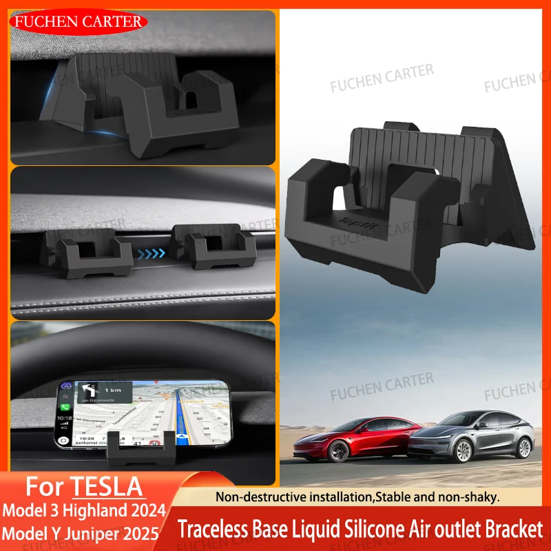 Силиконовый держатель для телефона для Tesla Model 3 Y Highland Juniper 2025, также выполняет функции крепления на воздуховод и держателя для очков, аксессуары
Силиконовый держатель для телефона для Tesla Model 3 Y Highland Juniper 2025, также выполняет функции крепления на воздуховод и держателя для очков, аксессуары