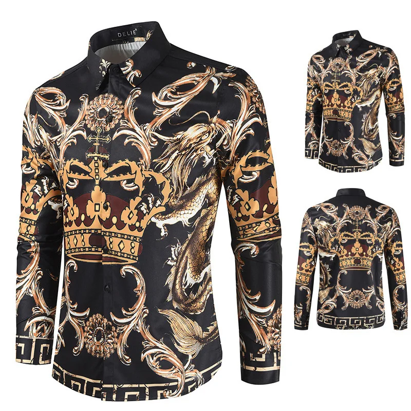 3D Printed Casual Men's Long irt Floral Print Silk Material hine Waable Autumn Faion Square Collar Other Wear
3D Printed Casual Men's Long irt Floral Print Silk Material hine Waable Autumn Faion Square Collar Other Wear