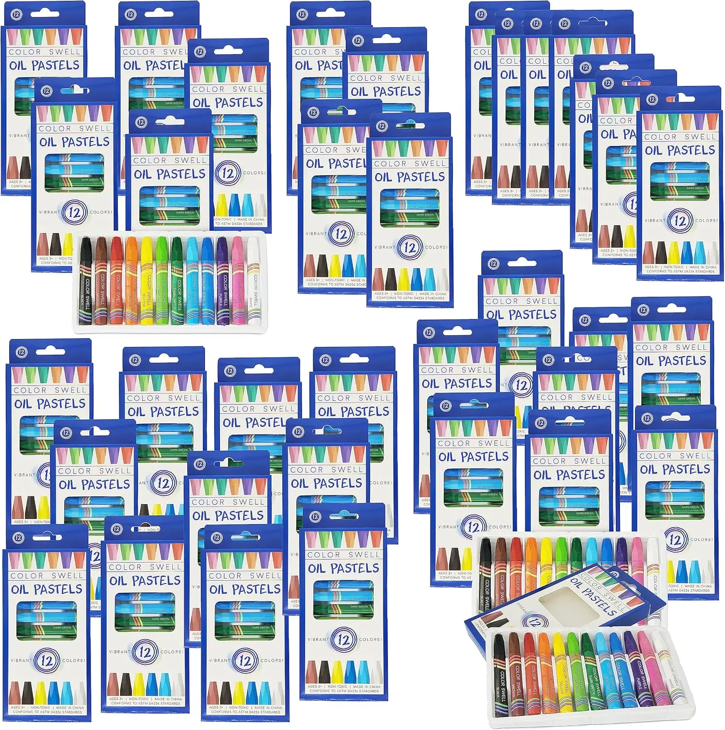 Bulk Oil Pastels - 36 Packs, 12 Colors Each - Ideal for Kids, Classrooms, Parties, Students
Bulk Oil Pastels - 36 Packs, 12 Colors Each - Ideal for Kids, Classrooms, Parties, Students