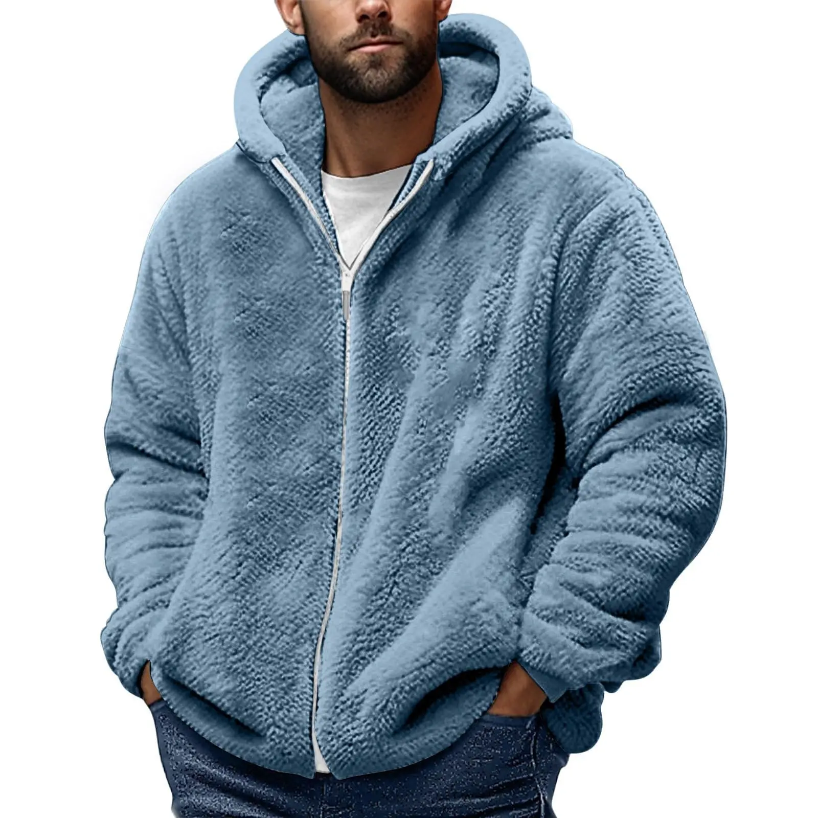 Plush Men Jacket Winter Hoodie Cozy Hooded Men's Winter Coat Thick Plush Zipper Closure Soft Pockets Warm Cold Sweatshirt Hoodie
Plush Men Jacket Winter Hoodie Cozy Hooded Men's Winter Coat Thick Plush Zipper Closure Soft Pockets Warm Cold Sweatshirt Hoodie
