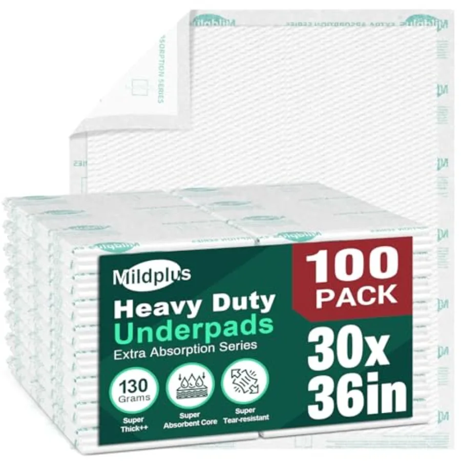 Heavy Duty Underpads 30X36 100 Count Ultra 10 Times More Absorbent Chucks Pads Tear-Resistant Disposable Bed Pads with Strength
Heavy Duty Underpads 30X36 100 Count Ultra 10 Times More Absorbent Chucks Pads Tear-Resistant Disposable Bed Pads with Strength