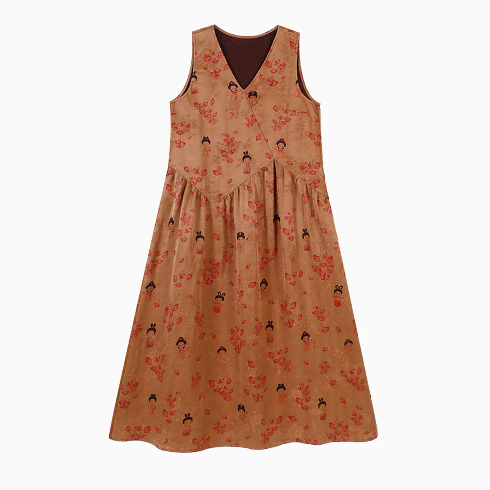 Mulberry Silk Yarn Sleeveless Vest Dress Women's High Quality Long Dress
Mulberry Silk Yarn Sleeveless Vest Dress Women's High Quality Long Dress