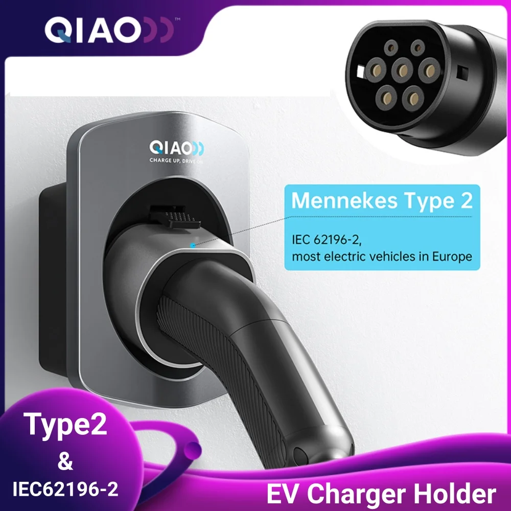 Qiao EV Charger Plug Holder For Type 2 Connector Socket Extra Protection Wallbox Electric Vehicle Car Charging Cable Bracket
Qiao EV Charger Plug Holder For Type 2 Connector Socket Extra Protection Wallbox Electric Vehicle Car Charging Cable Bracket