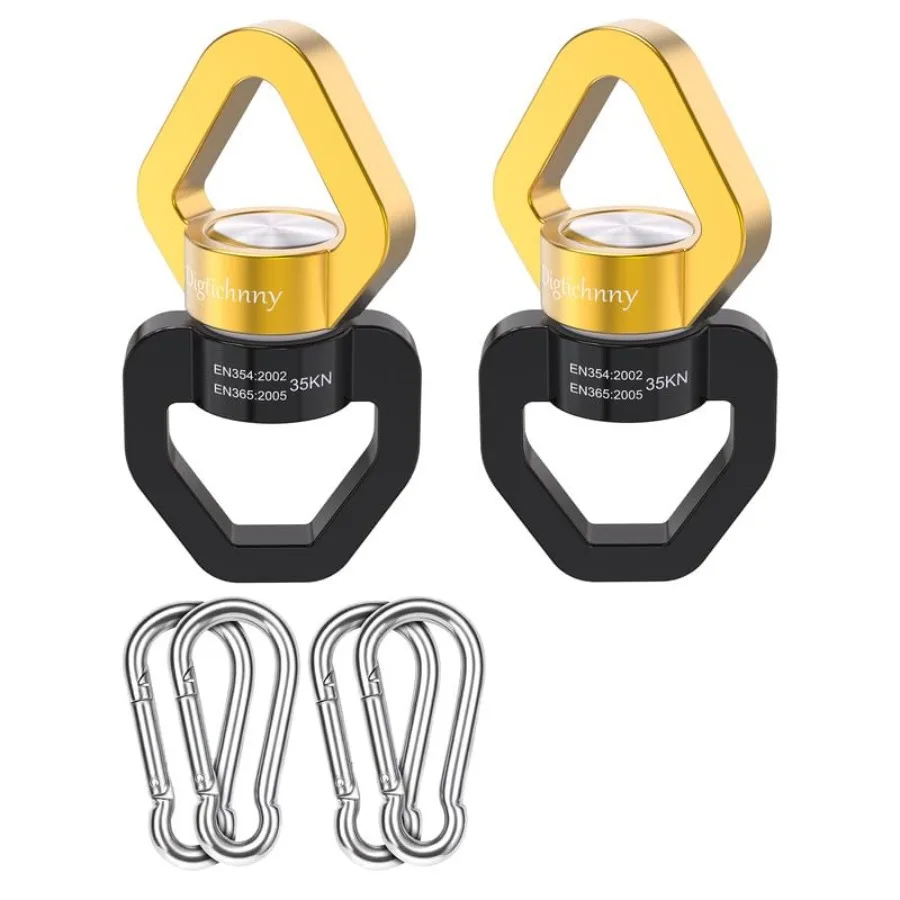 2 Pack Swing Swivel Heavy Duty, Aluminium Alloy 35KN Tree Swing Swivel Spinner for 's Swing, Aerial Yoga, Web Tree Swing, Hangi
2 Pack Swing Swivel Heavy Duty, Aluminium Alloy 35KN Tree Swing Swivel Spinner for 's Swing, Aerial Yoga, Web Tree Swing, Hangi