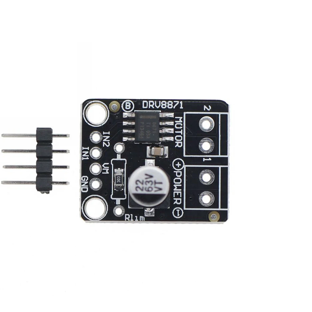 DRV8871 Motor Driver 6.5V-45V Wide Voltage 3.6A DC Motor Driver H-bridge PWM Motor Speed Control Module UVLO OCP TSD Protection
DRV8871 Motor Driver 6.5V-45V Wide Voltage 3.6A DC Motor Driver H-bridge PWM Motor Speed Control Module UVLO OCP TSD Protection