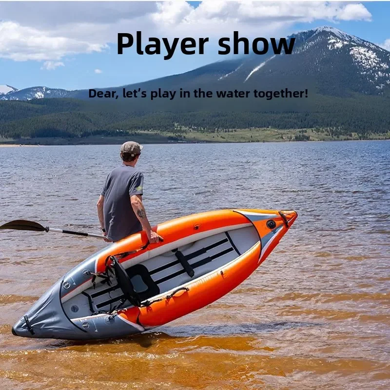 Single Kayak Inflatable B oat Wear-resis tant Assault Boat Double Fishing Bo at Thickened Rubber Boat Folding Canoe Rafting
Single Kayak Inflatable B oat Wear-resis tant Assault Boat Double Fishing Bo at Thickened Rubber Boat Folding Canoe Rafting