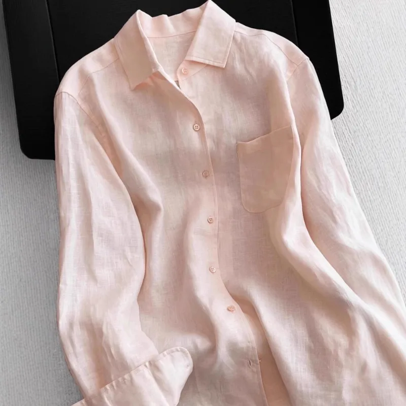 Solid Long Sleeve Shirt Women Summer Lightweight Breathable Loose Sun Protection Turn-down Collar Casual Women Top
Solid Long Sleeve Shirt Women Summer Lightweight Breathable Loose Sun Protection Turn-down Collar Casual Women Top