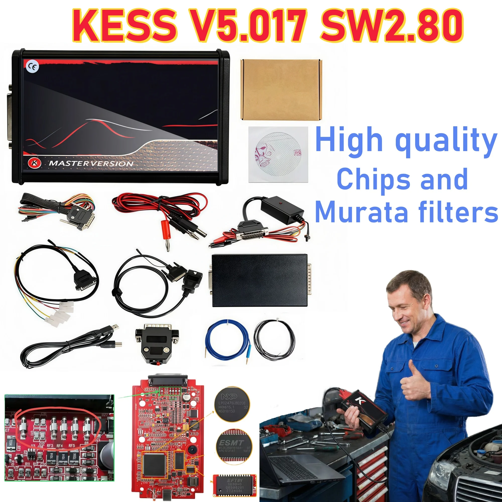 2026 KTAG 7.020 2.25 4LED Kess V2 V5.017 2.80 OBD2 Online EU Red с фильтром Murata, диагностический инструмент для чип-тюнинга ЭБУ автомобилей и грузовиков
2026 KTAG 7.020 2.25 4LED Kess V2 V5.017 2.80 OBD2 Online EU Red с фильтром Murata, диагностический инструмент для чип-тюнинга ЭБУ автомобилей и грузовиков