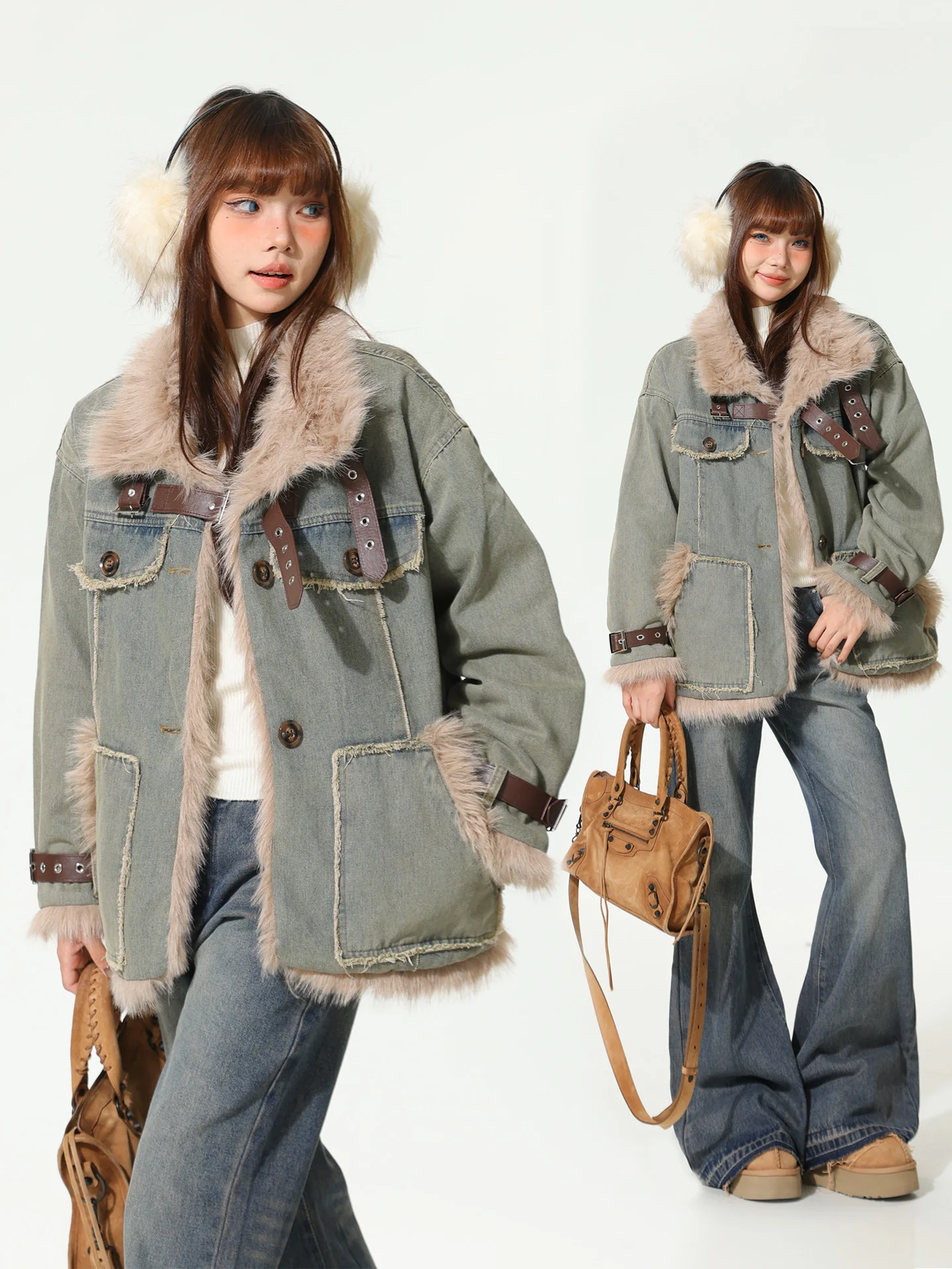 Женская зимняя теплая куртка из денима и хлопка в стиле ретро, свободного кроя, для повседневной носки и поездок на работу, длинная.
Женская зимняя теплая куртка из денима и хлопка в стиле ретро, свободного кроя, для повседневной носки и поездок на работу, длинная.