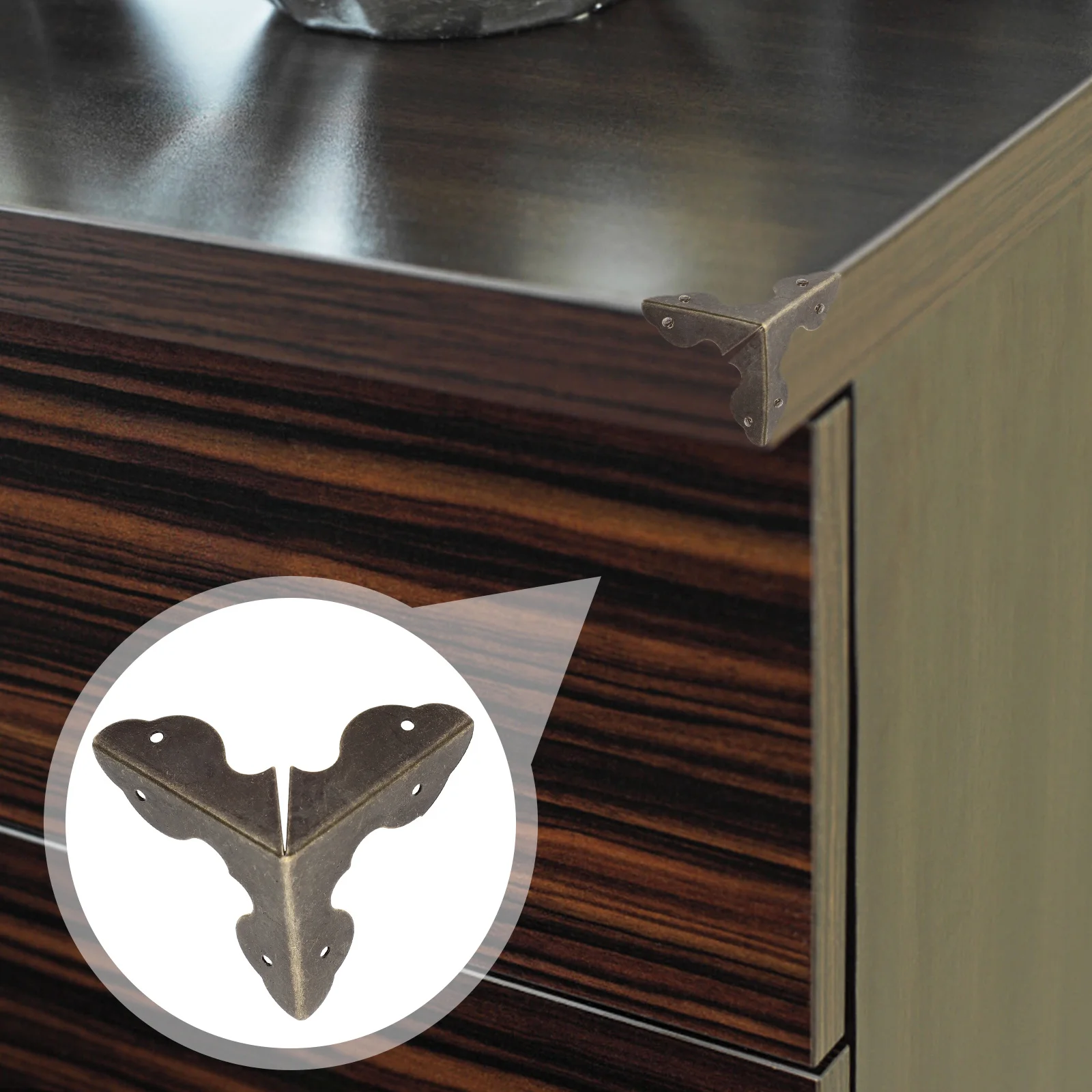 20Pcs Vintage Metal Box Corner Protector Decorative Edge Guards Jewelry Case Corner Safety Protective Corners 
20Pcs Vintage Metal Box Corner Protector Decorative Edge Guards Jewelry Case Corner Safety Protective Corners