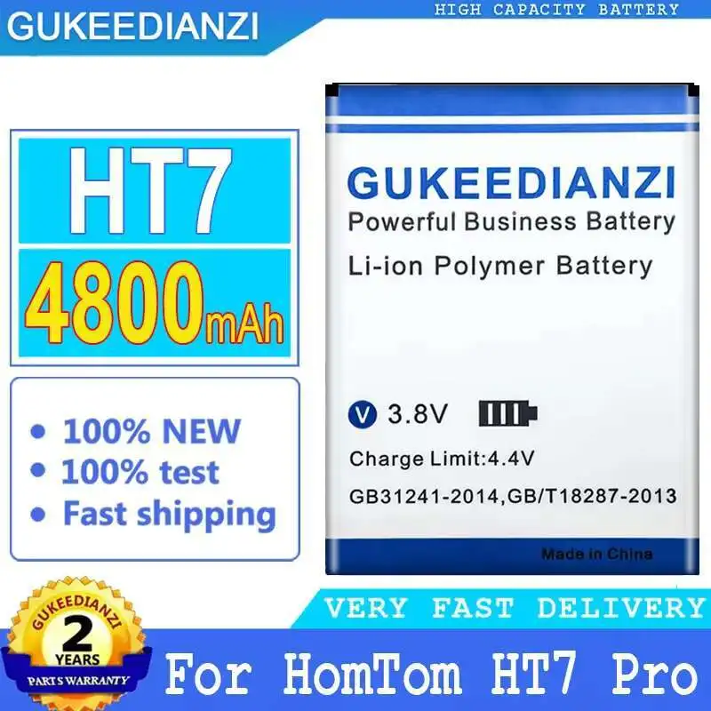 Высокоэффективный аккумулятор для мобильного телефона Homtom HT7 Pro 4800 мАч, экологически чистый
Высокоэффективный аккумулятор для мобильного телефона Homtom HT7 Pro 4800 мАч, экологически чистый