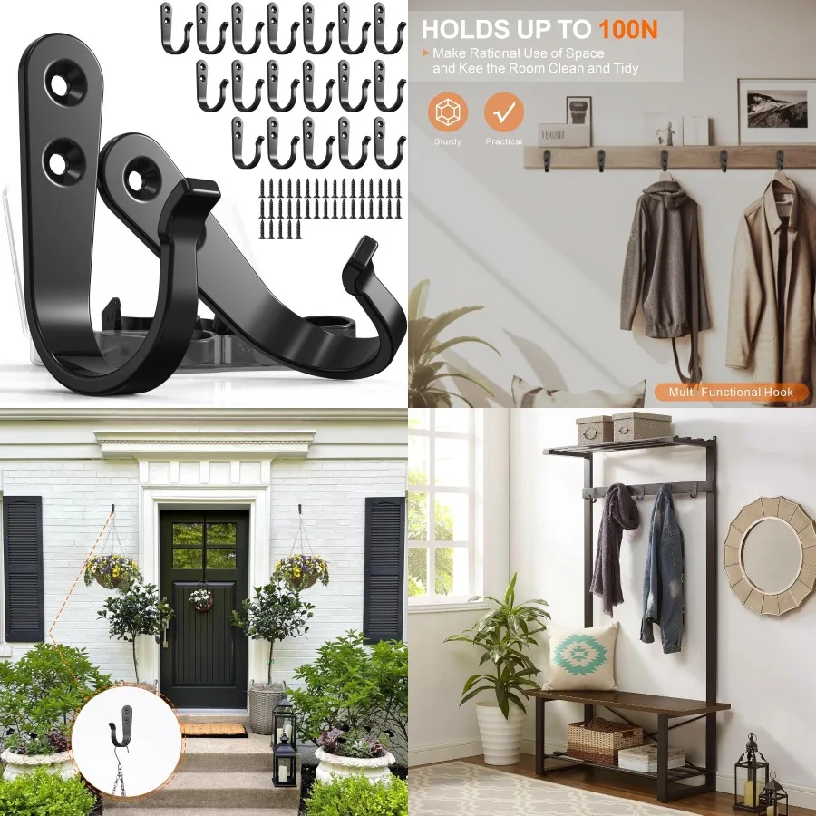 20 шт. сверхмощные металлические крючки для одежды для настенных подвесных крючков с одним зубцом и 40 винтами идеально подходят для ванной комнаты, спальни или прихожей.
20 шт. сверхмощные металлические крючки для одежды для настенных подвесных крючков с одним зубцом и 40 винтами идеально подходят для ванной комнаты, спальни или прихожей.