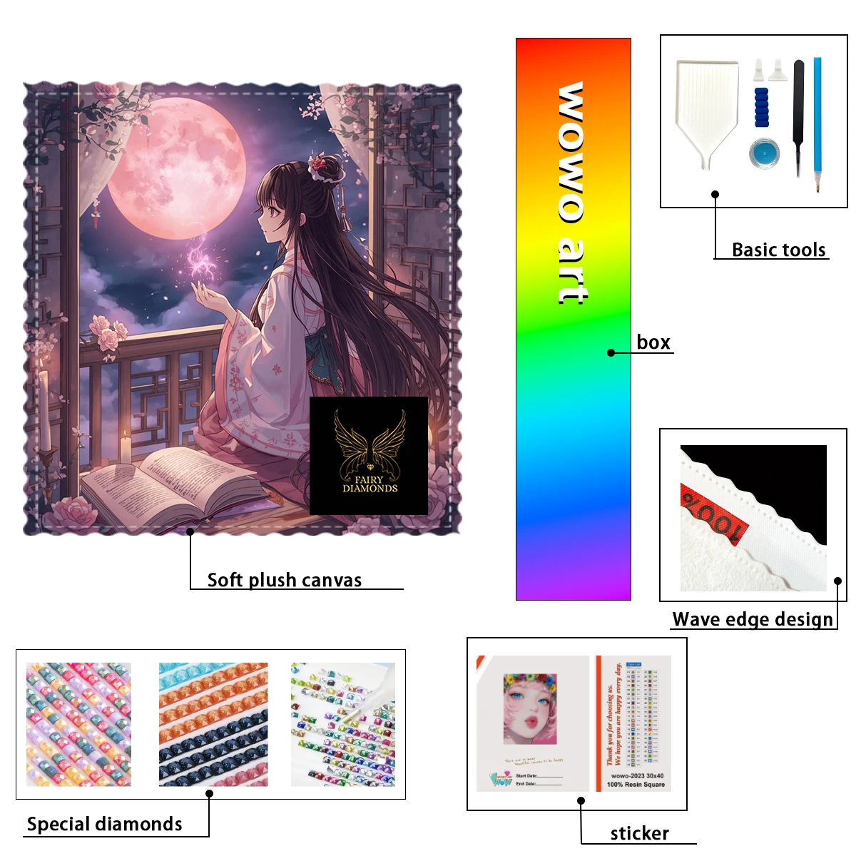 【FAIRY_ Diamond Art】Pink Moonlight and the Girl Crystal AB Rhinestone FD Rhinestone Perfect Resin Diamond
【FAIRY_ Diamond Art】Pink Moonlight and the Girl Crystal AB Rhinestone FD Rhinestone Perfect Resin Diamond