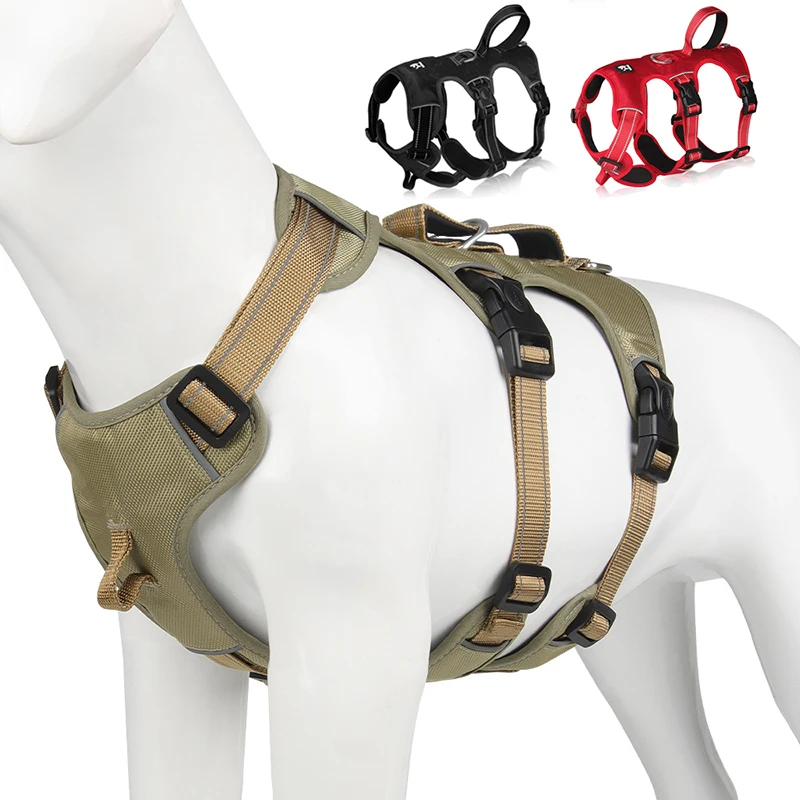 Nylon Dog Walking Chest Straps Pet SuppliesNo Pull Large Dog Harness Vest Escape Proof Big Dog Harness with Handle Reflective
Nylon Dog Walking Chest Straps Pet SuppliesNo Pull Large Dog Harness Vest Escape Proof Big Dog Harness with Handle Reflective