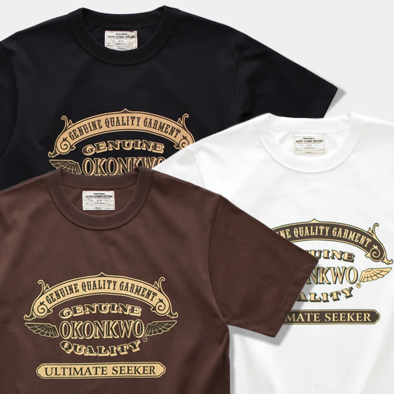 Heavyweight American Retro Print T-Shirt Pure Cotton Washed round Neck Short Sleeve Men's Casual Summer Top Quality OKONKWO
Heavyweight American Retro Print T-Shirt Pure Cotton Washed round Neck Short Sleeve Men's Casual Summer Top Quality OKONKWO