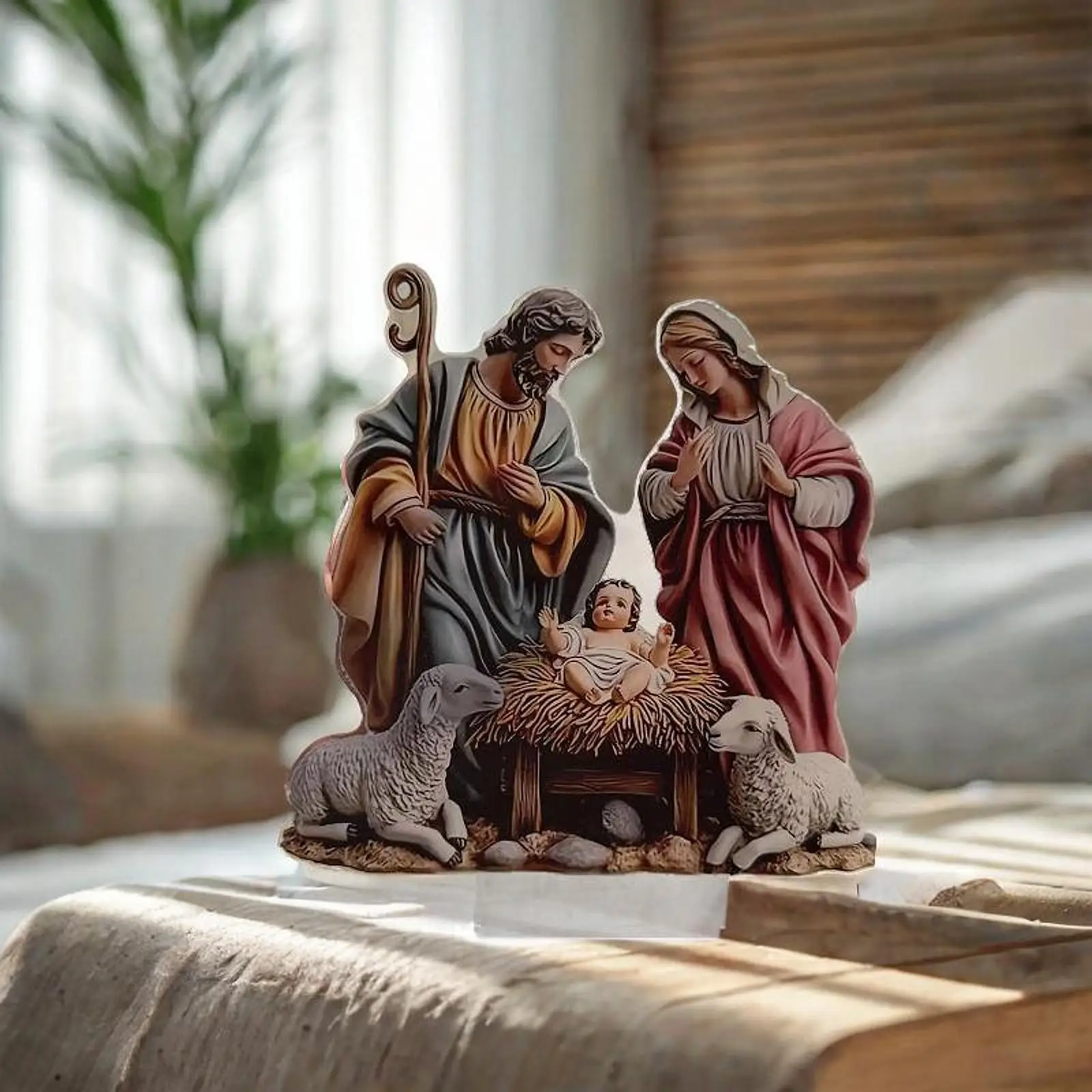 Christmas Nativity Scene Figurine Desktop Decor with Base Xmas Tabletop Scenes Figure for Gift Home Display Shelf Office Car
Christmas Nativity Scene Figurine Desktop Decor with Base Xmas Tabletop Scenes Figure for Gift Home Display Shelf Office Car