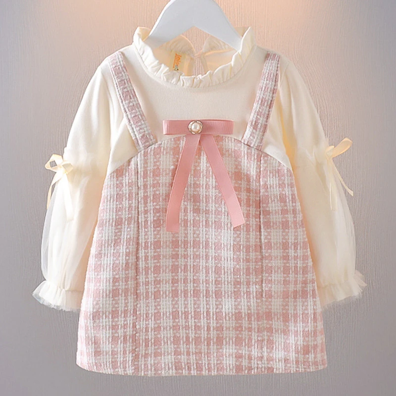 Spring Autumn Toddler Girl Clothes Korean Cute Bow Long Sleeve Lace Plaid Princess Dress Birthday Dresses Baby Clothing BC623
Spring Autumn Toddler Girl Clothes Korean Cute Bow Long Sleeve Lace Plaid Princess Dress Birthday Dresses Baby Clothing BC623