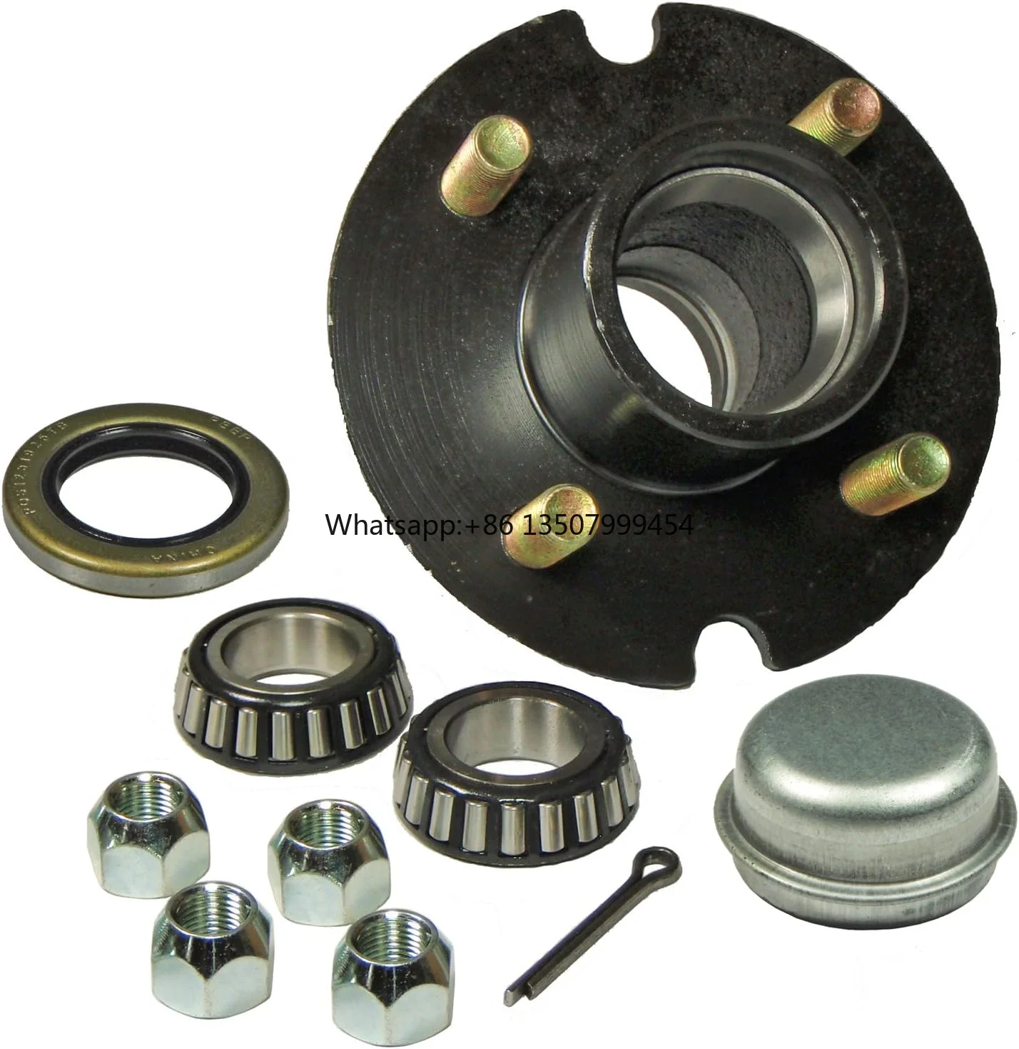 Trailer Stud Axle Bearing Hub Assembly with Round Square Spindle
Trailer Stud Axle Bearing Hub Assembly with Round Square Spindle