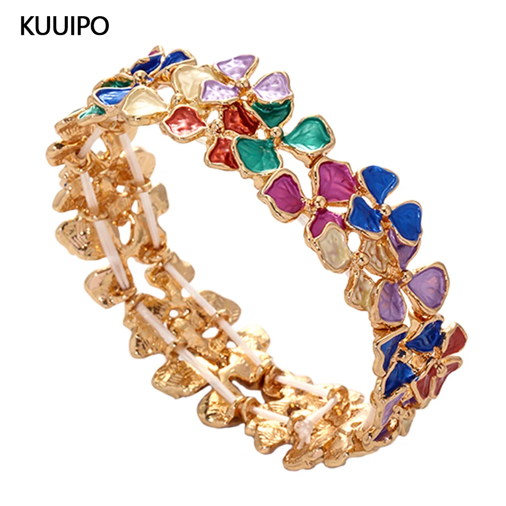 Fashion Drip Oil Flower Elastic Bracelet for Women Accessories New Trendy Gold Color Bangle Daily Party Prom Jewelry Gifts
Fashion Drip Oil Flower Elastic Bracelet for Women Accessories New Trendy Gold Color Bangle Daily Party Prom Jewelry Gifts