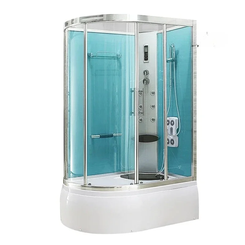 Integral shower room bathroom household integrated toilet arc fan glass dry and wet separation
Integral shower room bathroom household integrated toilet arc fan glass dry and wet separation