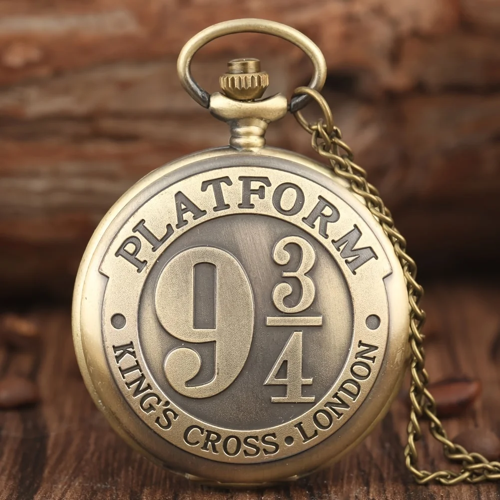 Retro large quartz pocket watch, trendy bronze pocket watch, 9 3/4 platform retro flip quartz pocket watch
Retro large quartz pocket watch, trendy bronze pocket watch, 9 3/4 platform retro flip quartz pocket watch