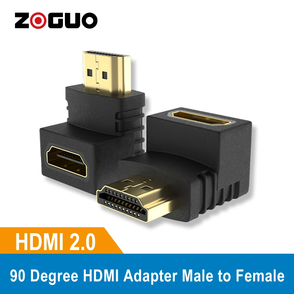 ZOGUO HDMI Adapter Male to Female 90 Degree Upward Angle Converter HDMI Extender 4K HD Connector for HDTV Wall TV Roku Laptop
ZOGUO HDMI Adapter Male to Female 90 Degree Upward Angle Converter HDMI Extender 4K HD Connector for HDTV Wall TV Roku Laptop